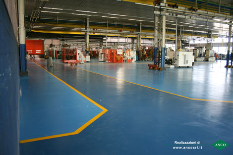 Resinatura pavimento produzione