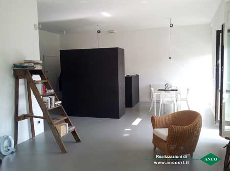 ANCO Applicazioni resina camere e saloni