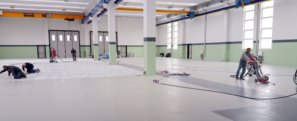 Pavimenti in resina antistatica industria elettronica